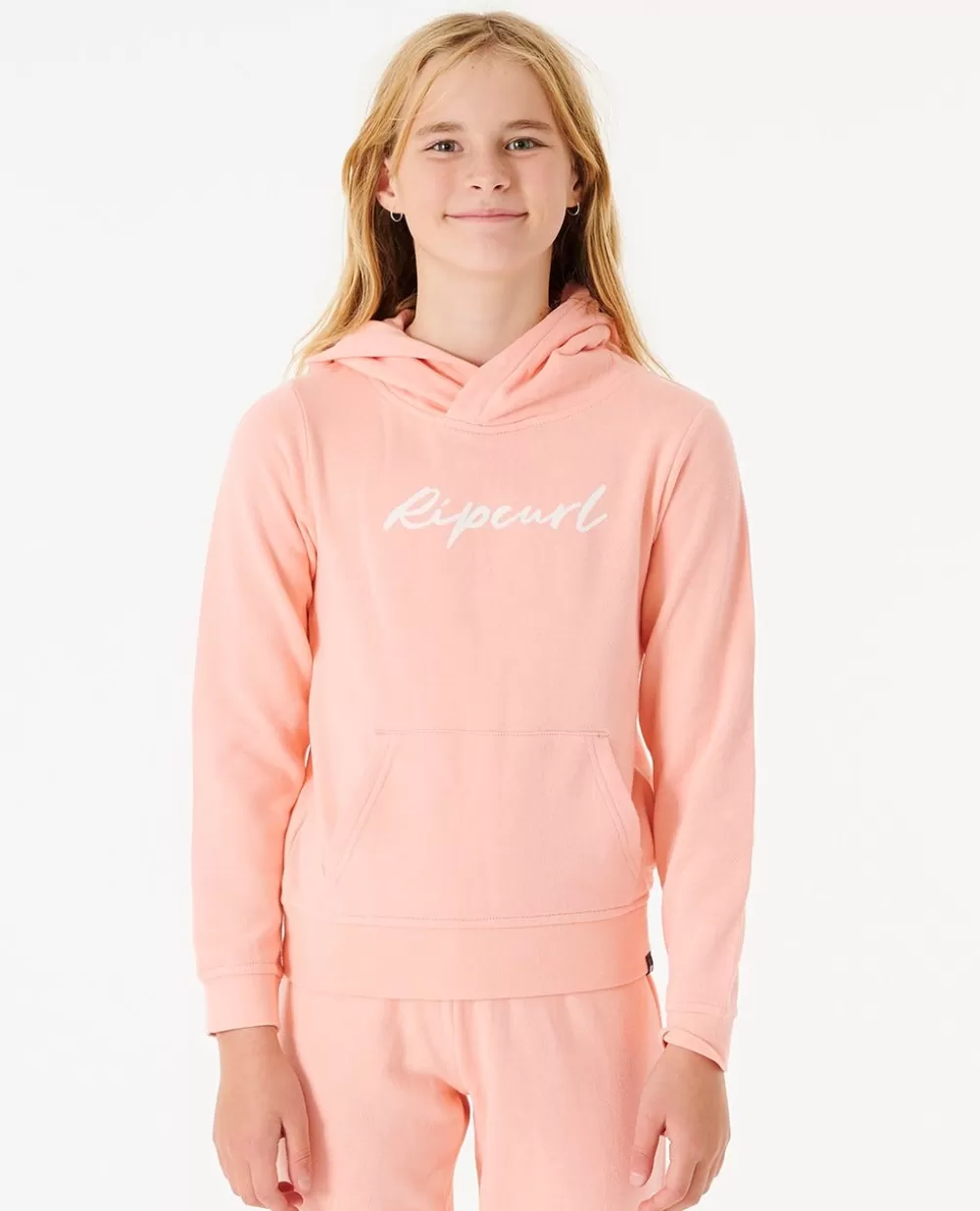 Rip Curl VESTUARIOPARARAPARIGA | Camisolas com capuz e pulôveres>Script Com Logótipo E Capuz Em Velo Para Menina Peach