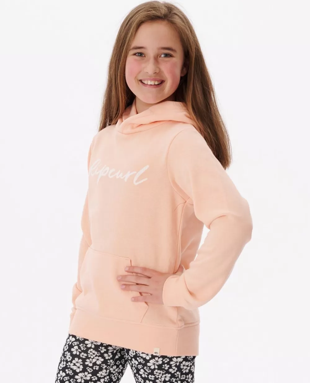 Rip Curl VESTUARIOPARARAPARIGA | Camisolas com capuz e pulôveres>Script Com Logótipo E Capuz Em Velo Para Menina Peach