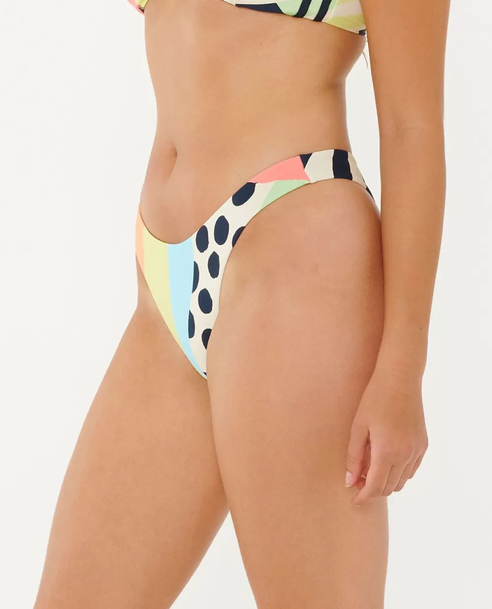 Rip Curl FATOS DEBANHO | Partes de baixo de biquínis>Sunny Point Hi Leg Brazilian Bikini Bottom Multico