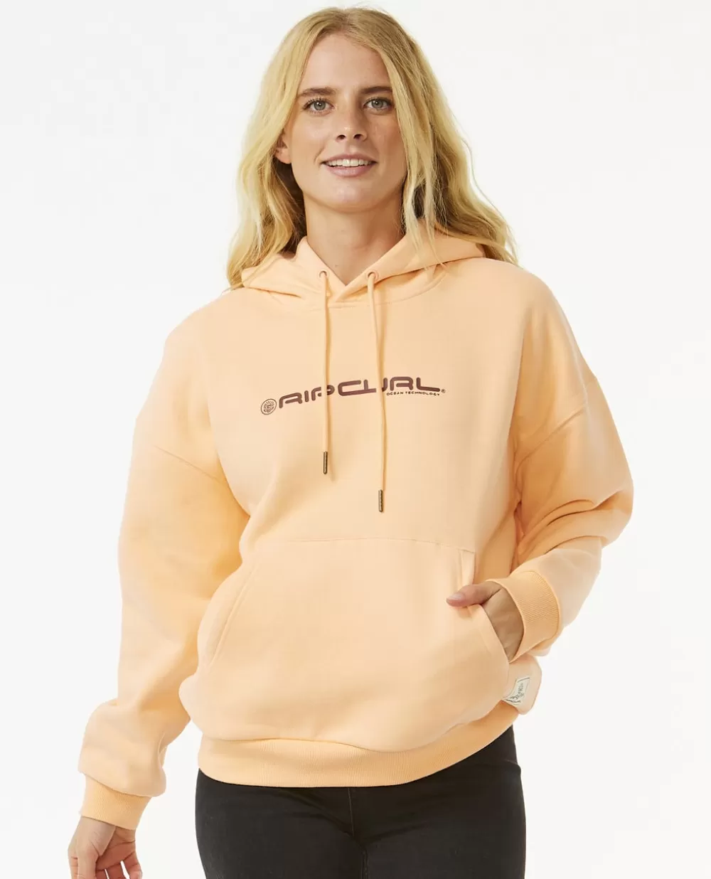 Rip Curl VESTUÁRIO | Camisolas com capuz e pulôveres>Tecido Com Capuz Ocean Tech Heritage Washed Black
