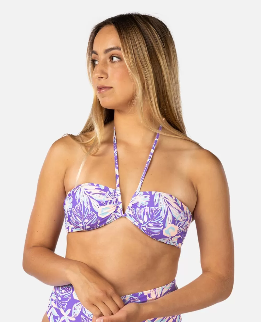 Rip Curl FATOS DEBANHO | Partes de cima de biquínis>Top De Biquíni Com Halteres Palm Party Purple