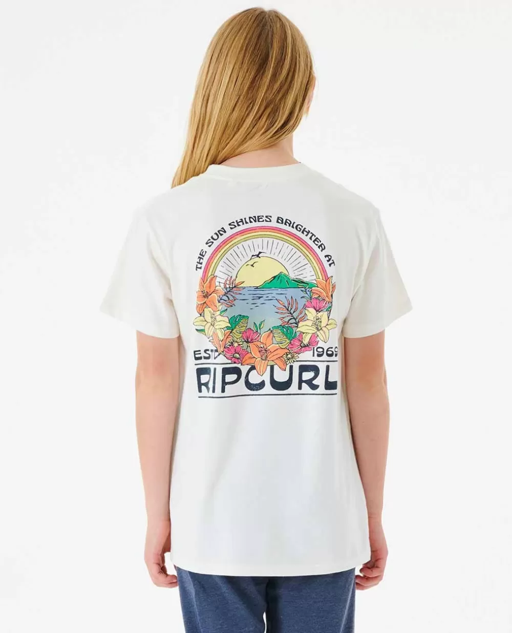 Rip Curl VESTUARIOPARARAPARIGA | Tops e t-shirts>T-shirt Brighter Sun Para Rapariga Bone