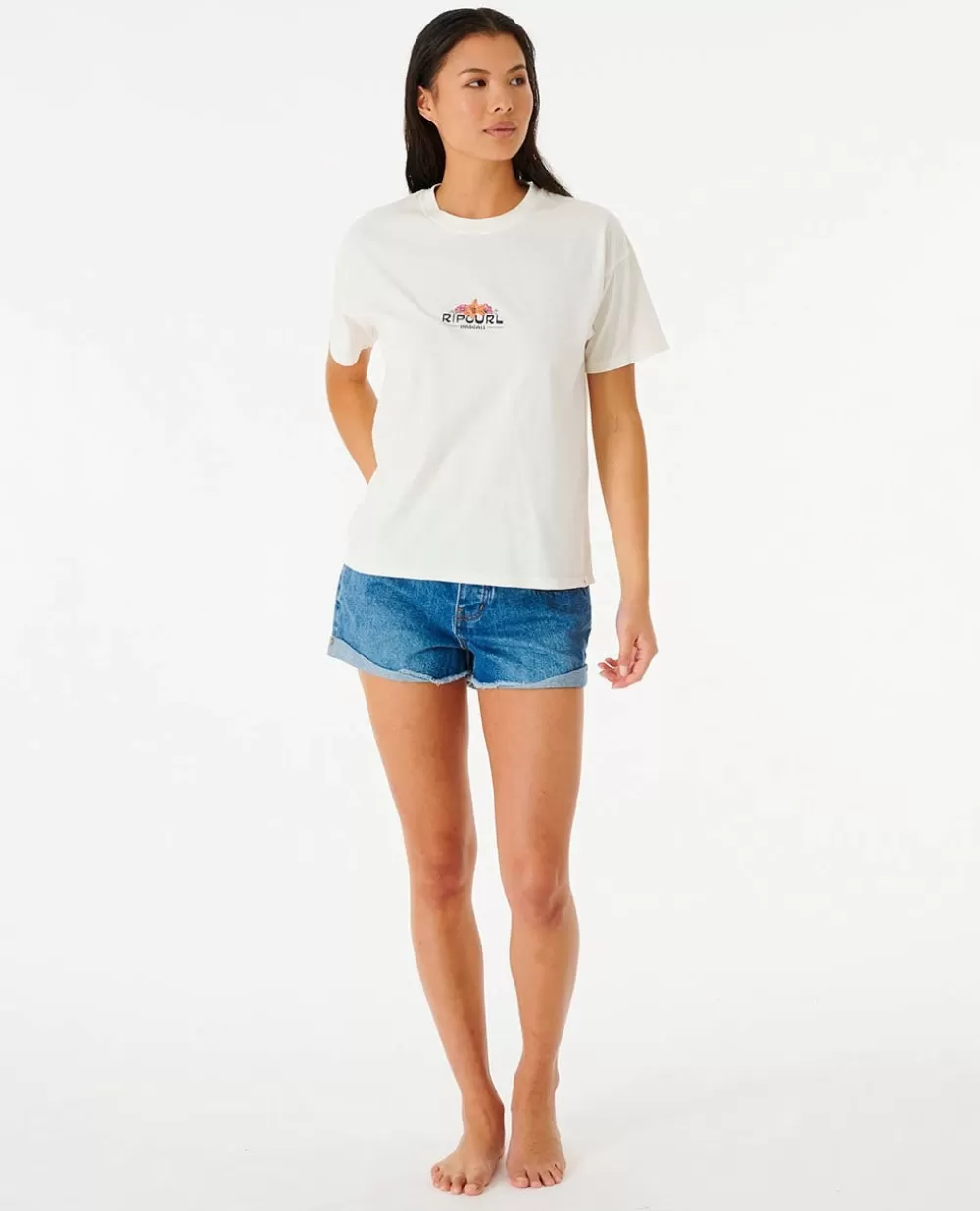 Rip Curl VESTUÁRIO | T-shirts e manga cava>T-shirt Brighter Sun Relaxada Bone