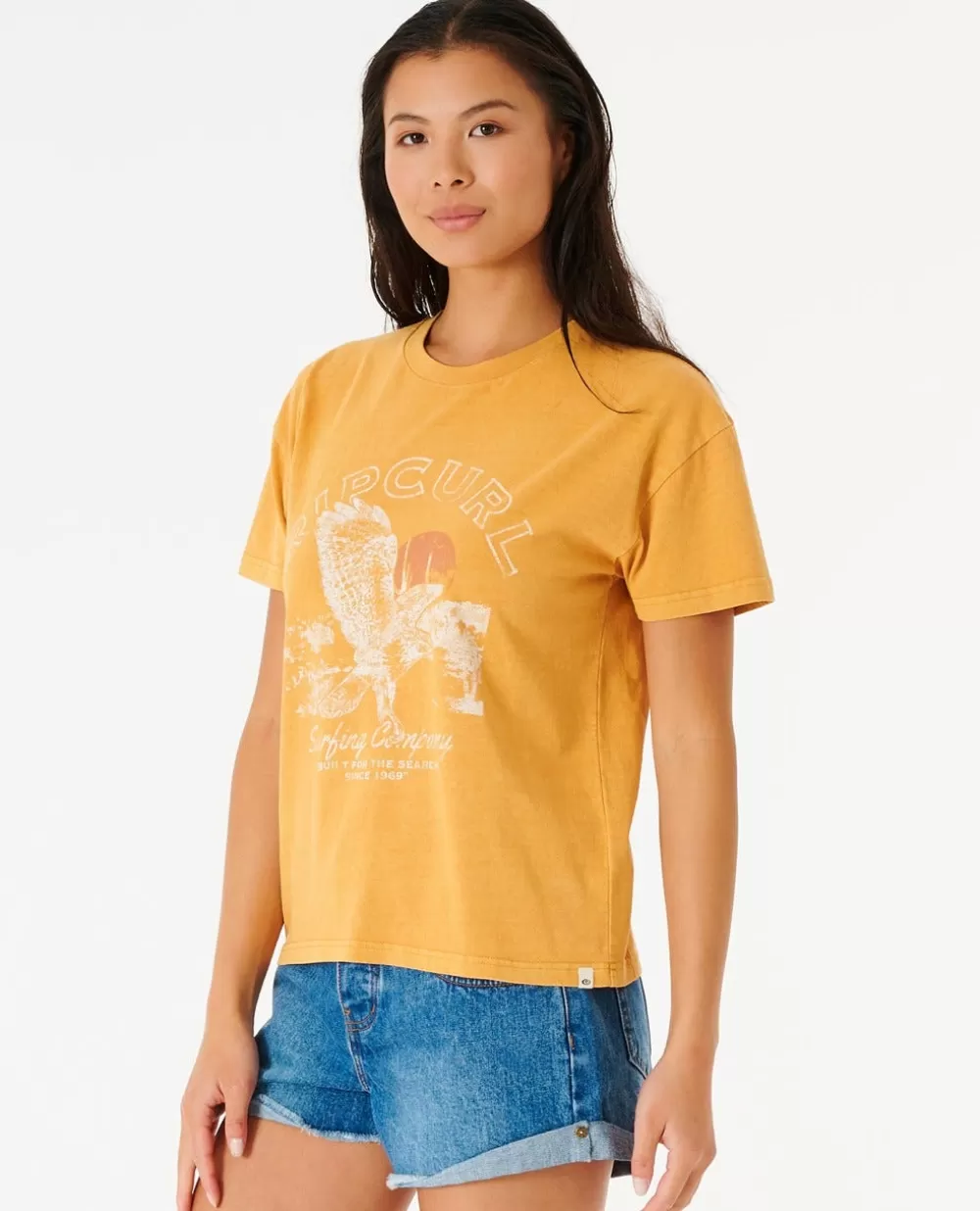 Rip Curl T-shirts e manga cava>T-shirt Built For The Search Relaxada De Manga Curta Washed Black