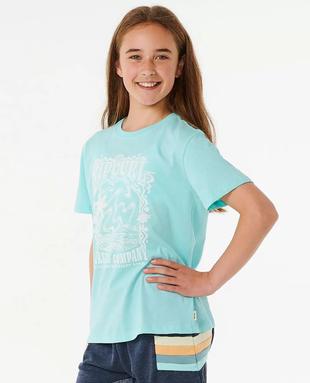 Rip Curl VESTUARIOPARARAPARIGA | Tops e t-shirts>T-shirt De Manga Curta Breeze Standard Menina Sky Blue