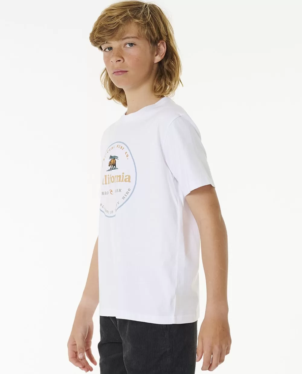 Rip Curl VESTUARIOPARA RAPAZ | Tops e t-shirts>T-shirt De Manga Curta Cali Bear Para Rapaz White