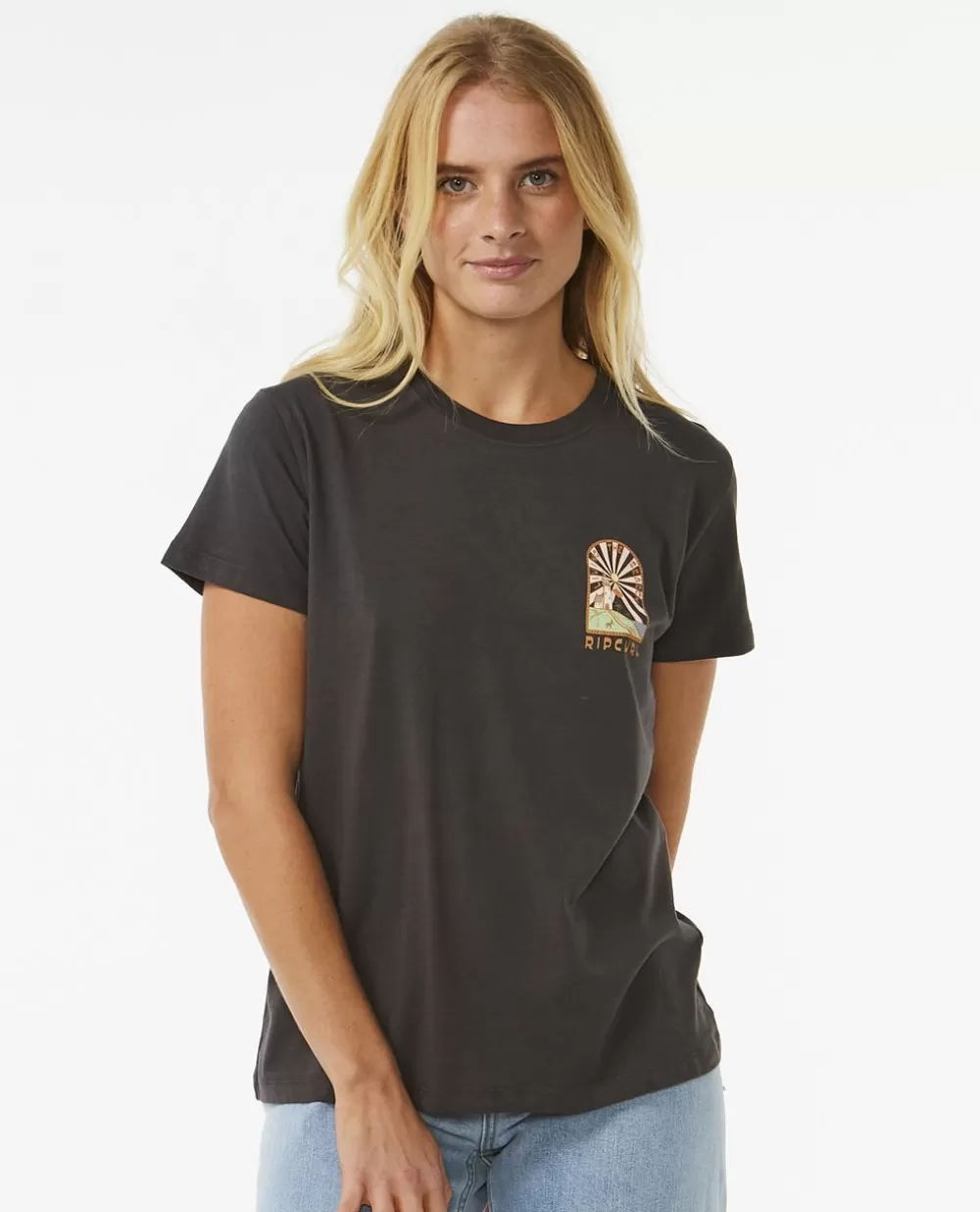 Rip Curl VESTUÁRIO | T-shirts e manga cava>T-shirt De Manga Curta Magic Bay Standard Washed Black