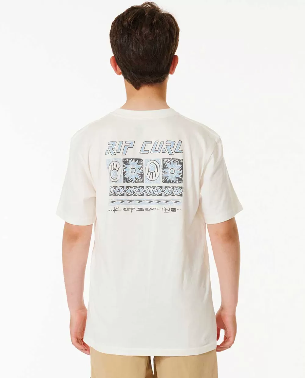 Rip Curl VESTUARIOPARA RAPAZ | Tops e t-shirts>T-shirt De Manga Curta Pure Surf Searching Para Rapaz Bone