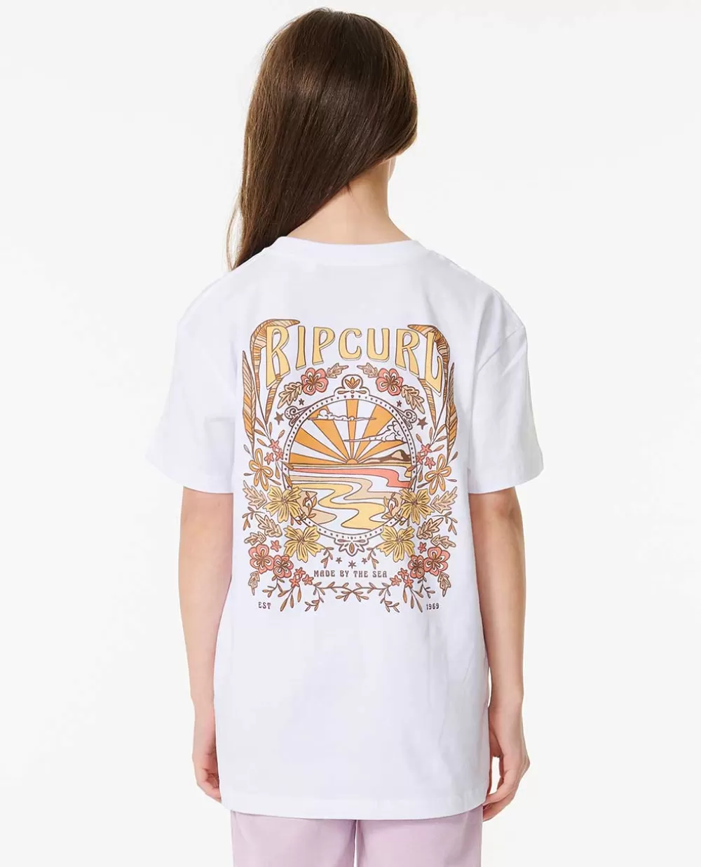 Rip Curl VESTUARIOPARARAPARIGA | Tops e t-shirts>T-shirt De Manga Curta Riptide Relaxed Para Rapariga Bone