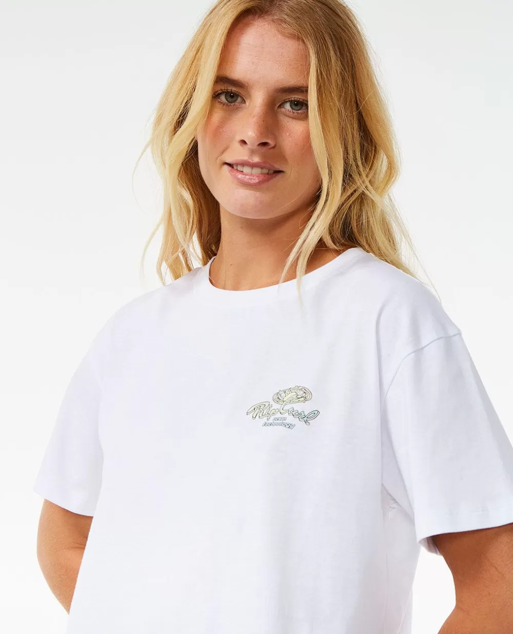 Rip Curl VESTUÁRIO | T-shirts e manga cava>T-shirt De Manga Curta Rolling Curl Crop