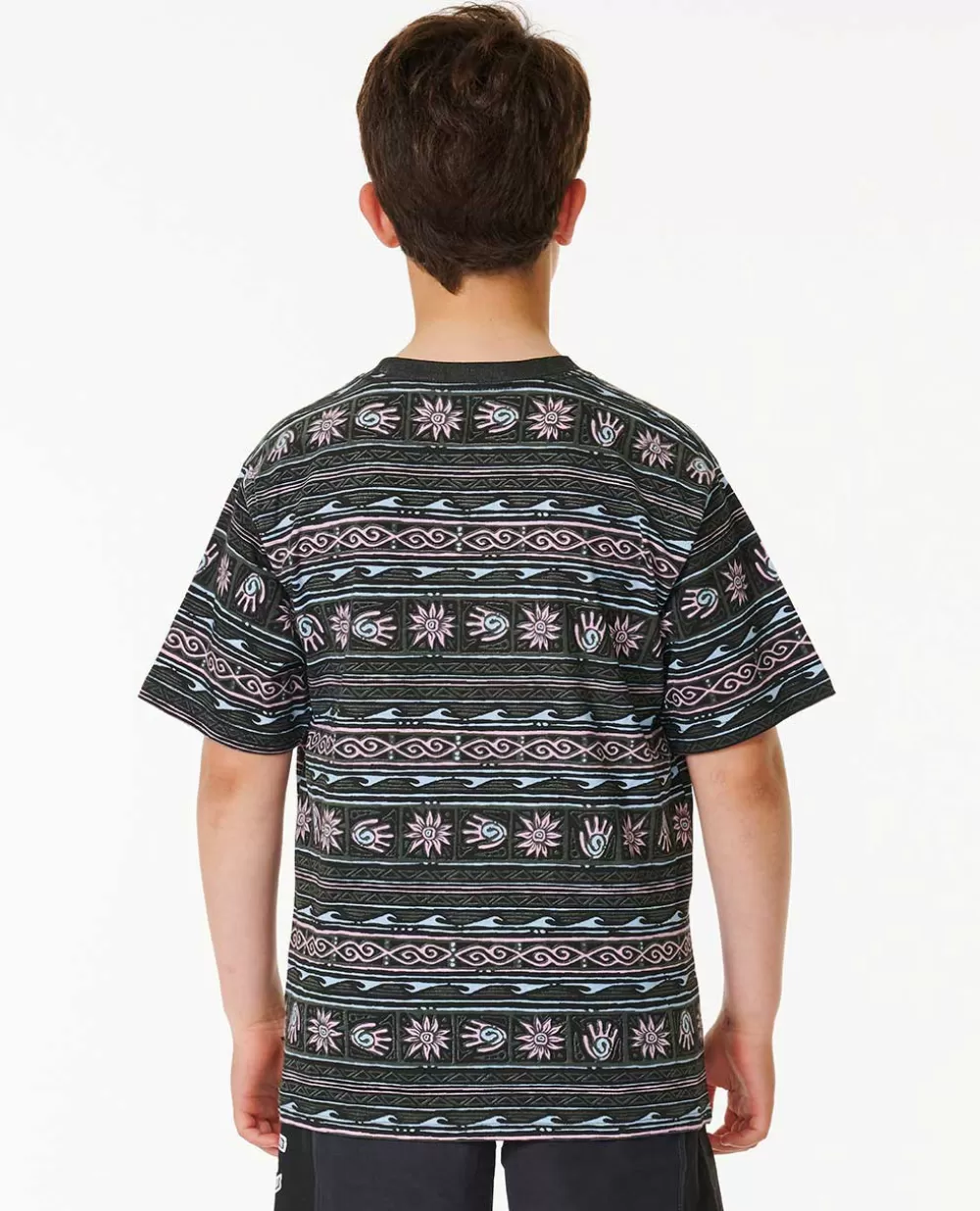Rip Curl VESTUARIOPARA RAPAZ | Tops e t-shirts>T-shirt De Manga Curta às Riscas Pure Surf Para Rapaz Washed Black