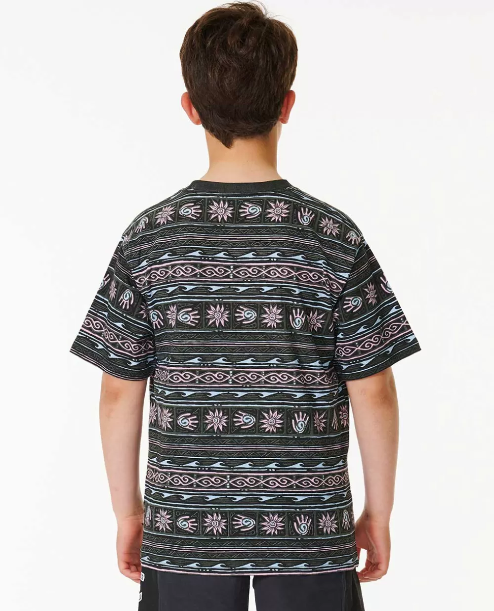 Rip Curl VESTUARIOPARA RAPAZ | Tops e t-shirts>T-shirt De Manga Curta às Riscas Pure Surf Para Rapaz Washed Black