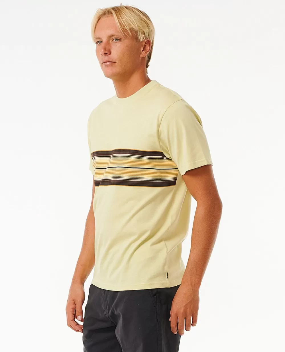 Rip Curl Vestuário | T-shirts e manga cava>T-shirt De Manga Curta Surf Revival Stripe Vintage Yellow