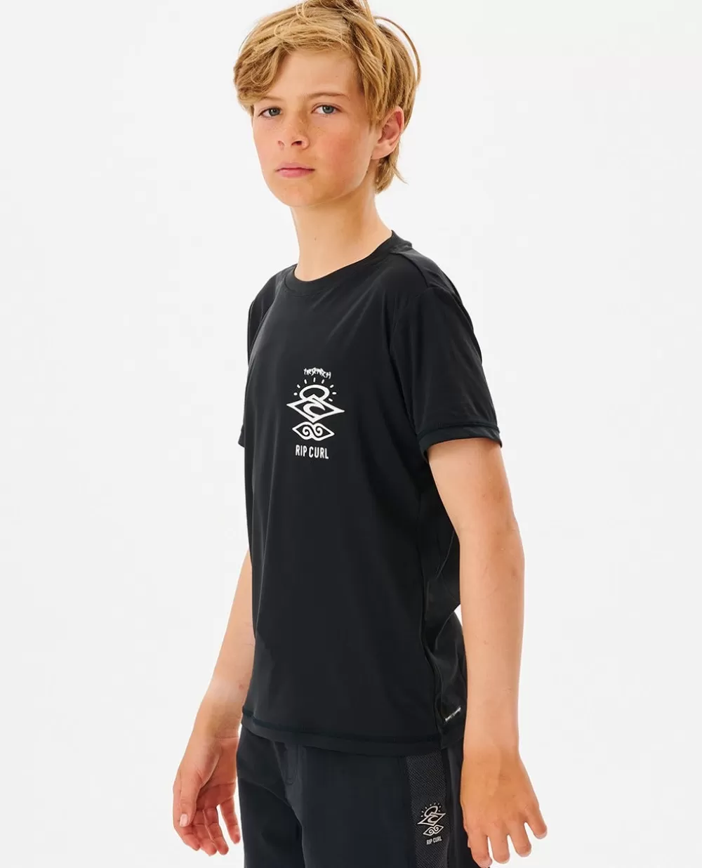 Rip Curl FATOS DEMERGULHOPARA RAPAZ | Camisolas em rash e casacos>T-shirt Icons Surflite Rash Em V De Manga Curta Para Rapaz White