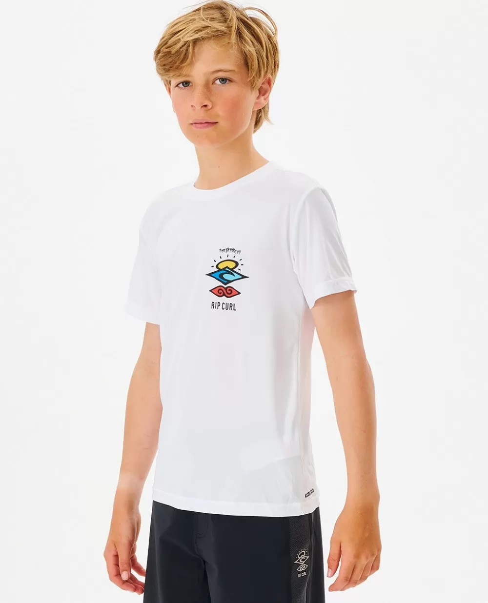 Rip Curl FATOS DEMERGULHOPARA RAPAZ | Camisolas em rash e casacos>T-shirt Icons Surflite Rash Em V De Manga Curta Para Rapaz White