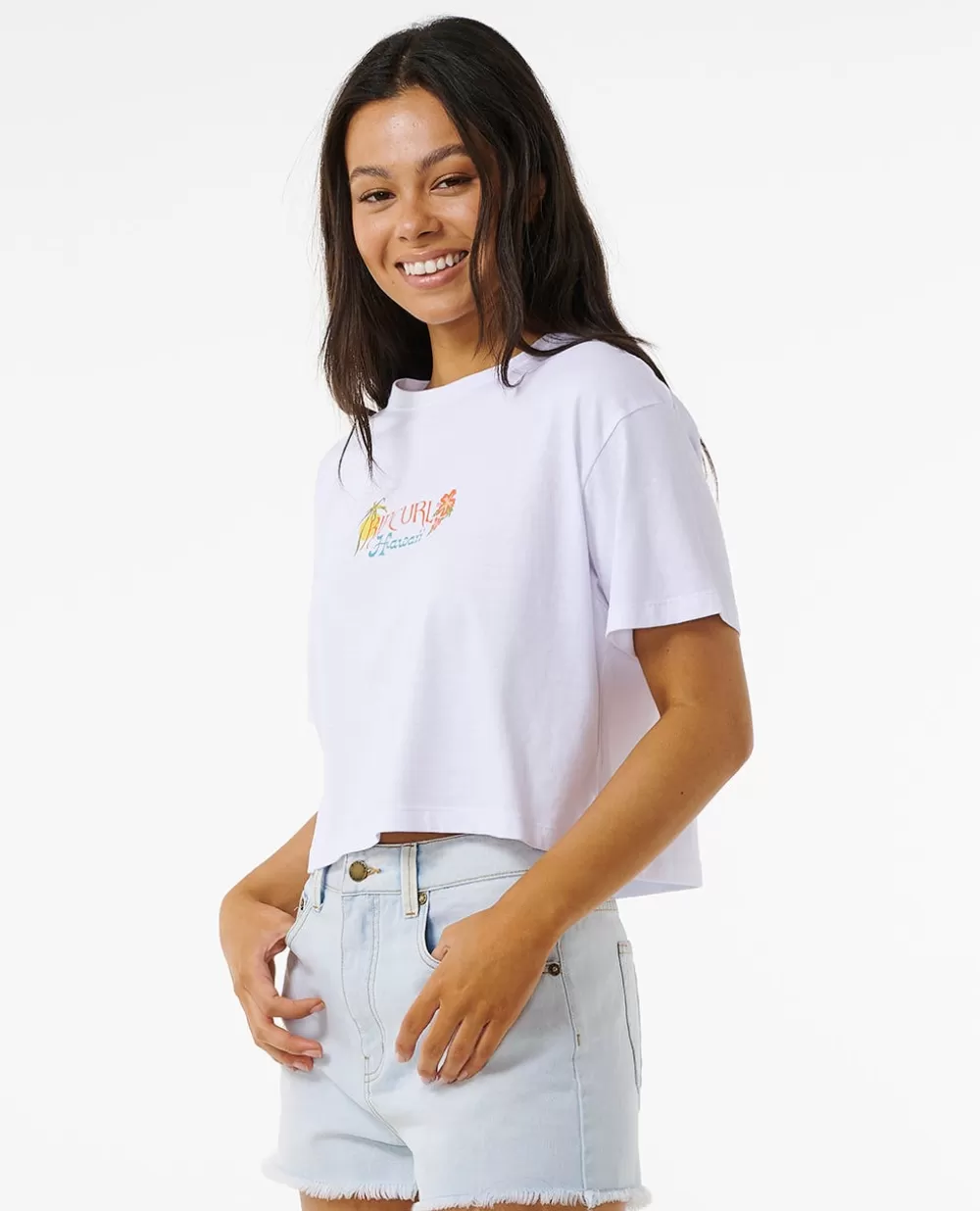 Rip Curl VESTUÁRIO | T-shirts e manga cava>T-shirt Island Crop White