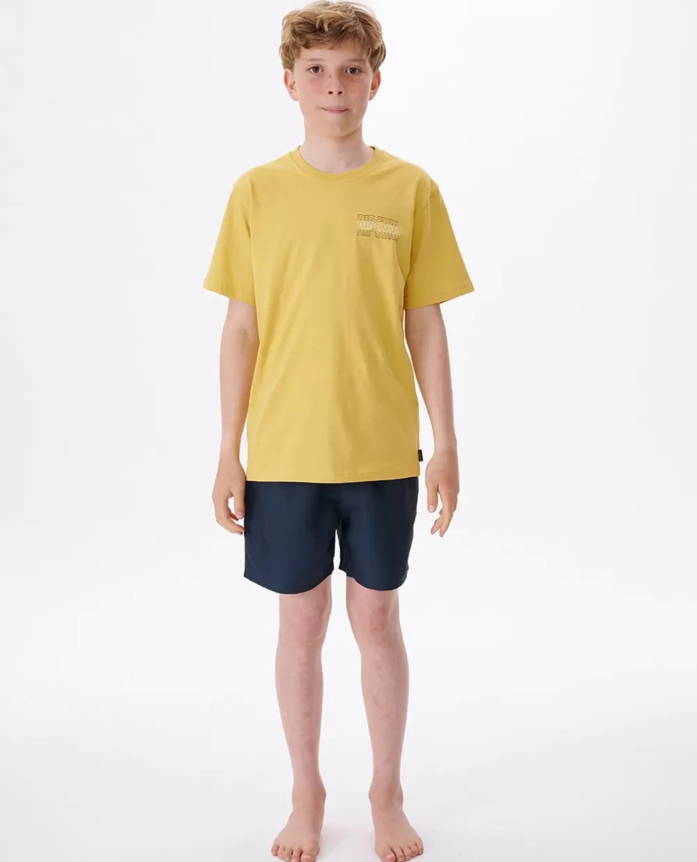 Rip Curl VESTUARIOPARA RAPAZ | Tops e t-shirts>T-shirt Surf Revival Com Logótipo Para Rapaz Yellow Daze