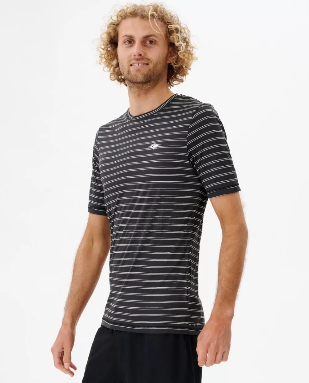 Rip Curl ROUPA DE MERGULHO | Camisolas em rash>T-shirt UV Plain Stripe De Manga Curta White