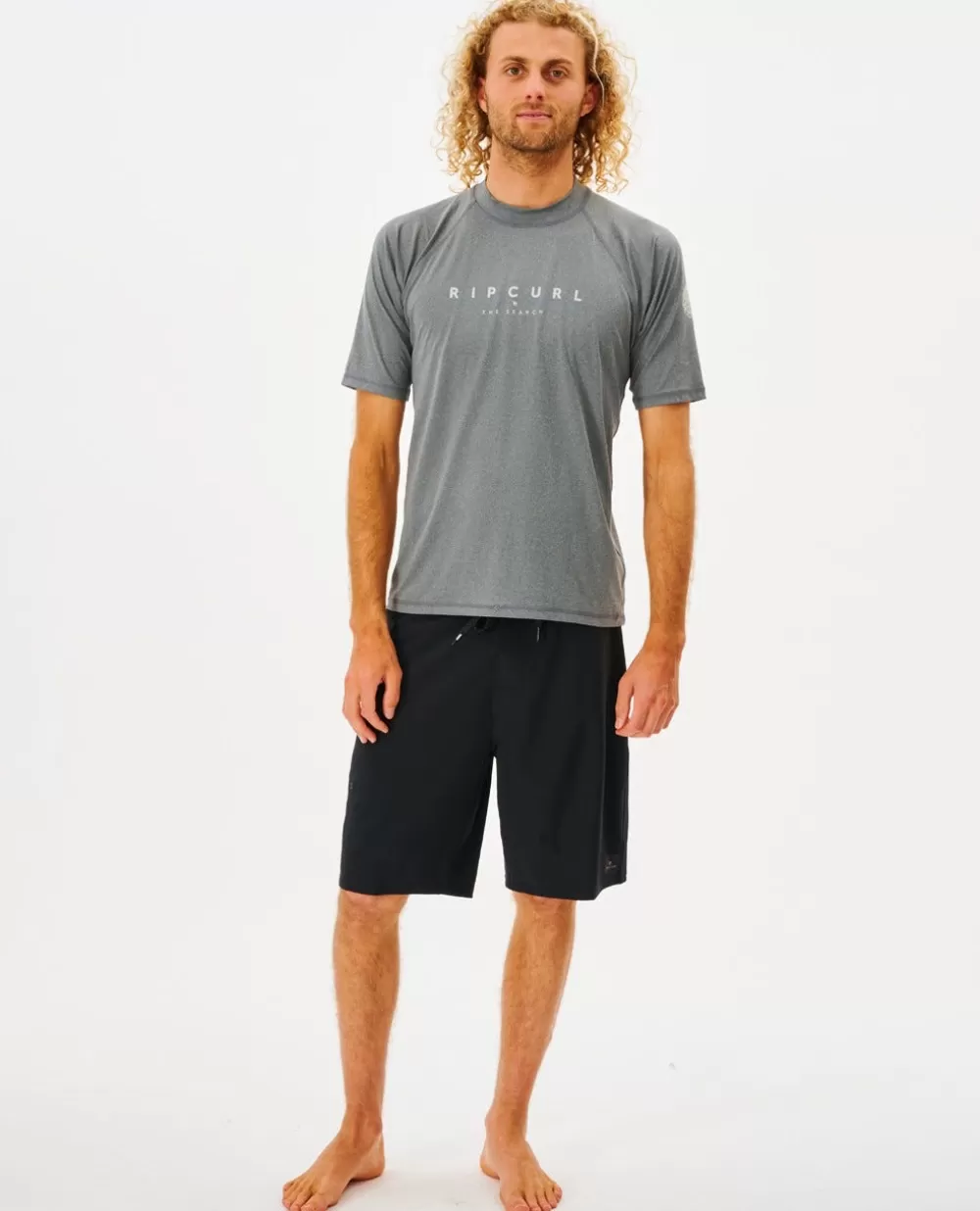 Rip Curl ROUPA DE MERGULHO | Camisolas em rash>T-shirt UV Shockwaves De Manga Curta Black Marle