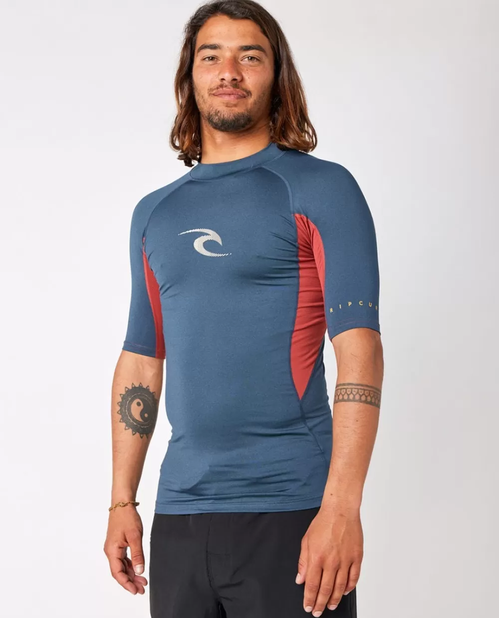 Rip Curl ROUPA DE MERGULHO | Camisolas em rash>T-shirt UV Waves De Manga Curta Navy Marle