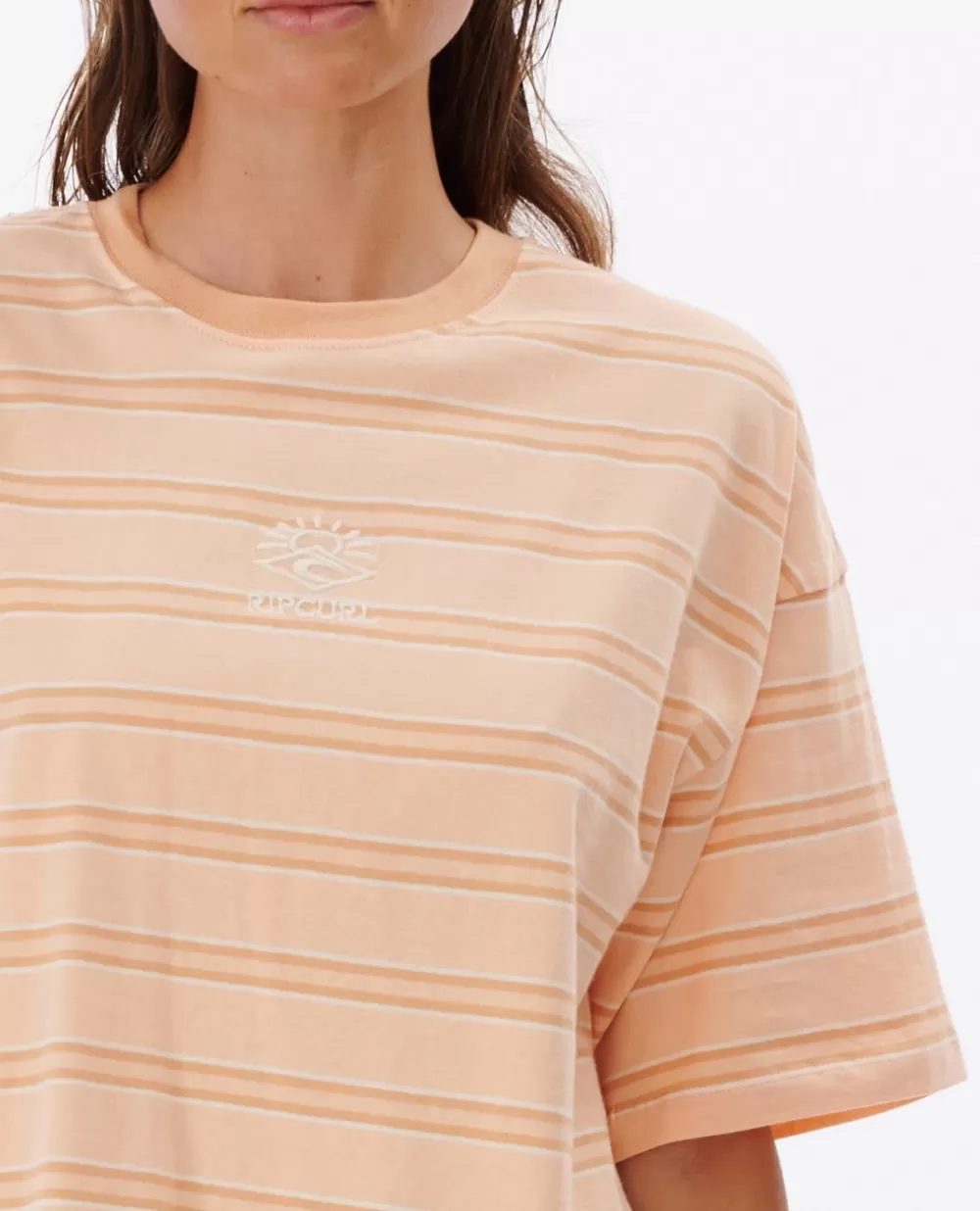 Rip Curl T-shirts e manga cava>T-shirt Waves Heritage Crop Peach