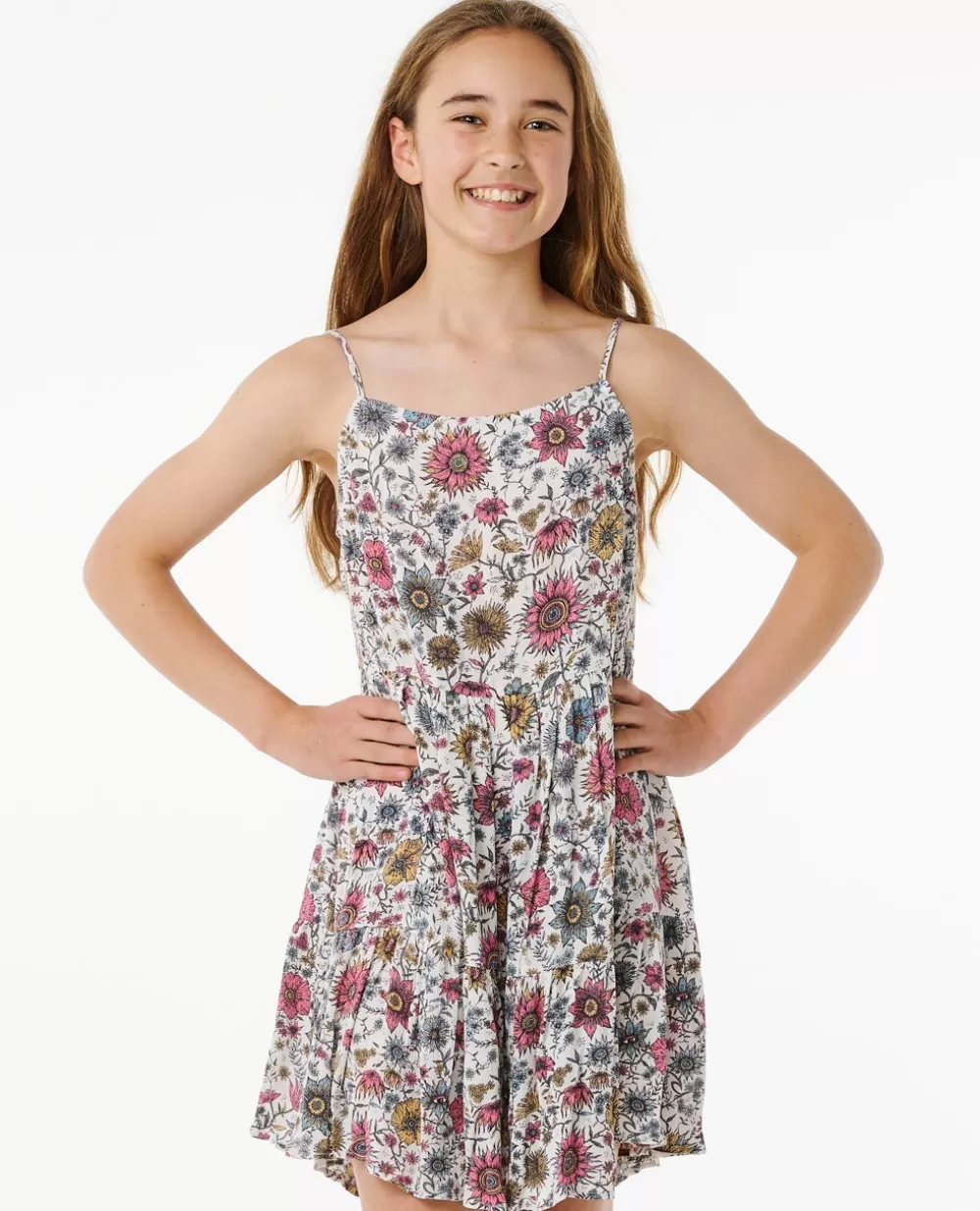 Rip Curl VESTUARIOPARARAPARIGA | Vestidos e macacões>Vestido Heat Fille Floral Pink