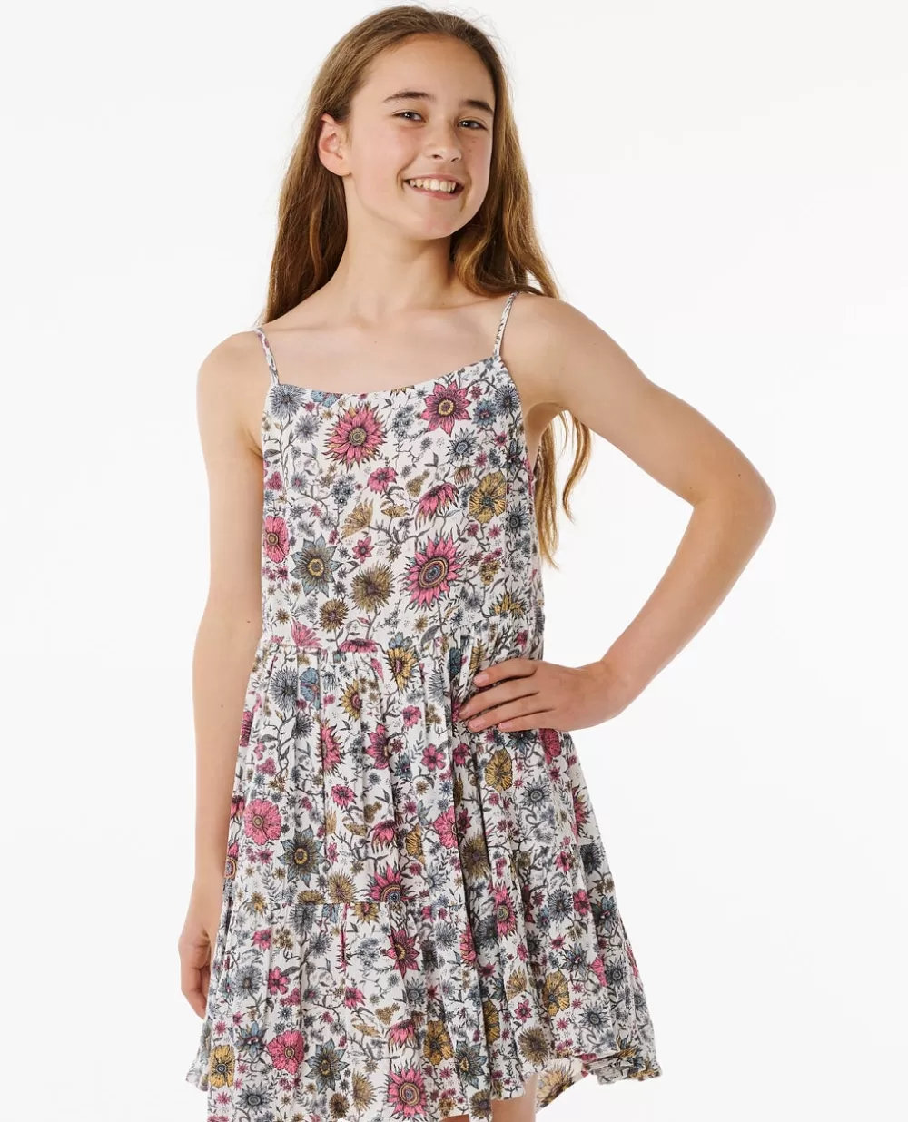 Rip Curl VESTUARIOPARARAPARIGA | Vestidos e macacões>Vestido Heat Fille Floral Pink